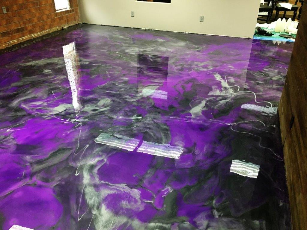 Purple Titanium Gunmetal CP Metallic Floor – The Epoxy Floor Company