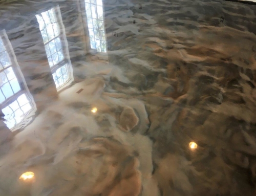 Titanium and Brass Metallic Epoxy Floor