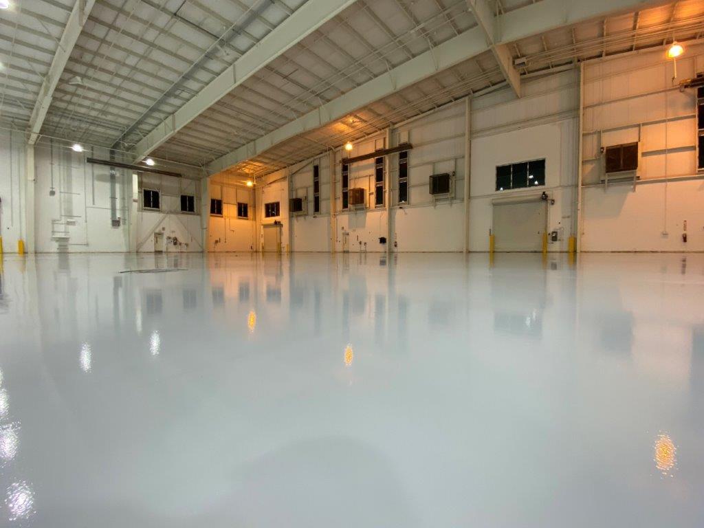 Solid Gray Airport Hangar Floor The Epoxy Floor Company